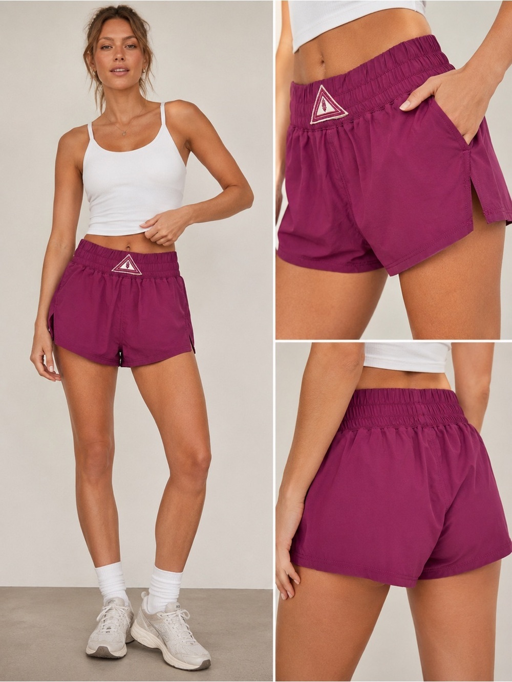 Free People Movement Next Round Athletic Shorts XS Pockets Berry